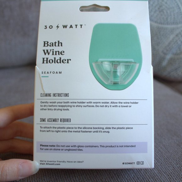 30 Watt Silicone Wine Glass Holder | Bath Wine Glass Holder - Picture 4 of 5